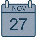 Novembro Calendario Data Ícone