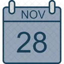 Novembro Calendario Data Ícone