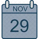 Novembro Calendario Data Ícone