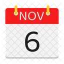 Novembro Calendario Data Ícone