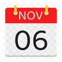 Novembro Calendario Data Ícone