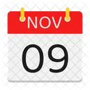 Novembro Calendario Data Ícone