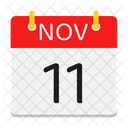 Novembro Calendario Data Ícone