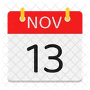 Novembro Calendario Data Ícone