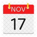 Novembro Calendario Data Ícone