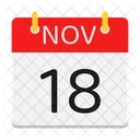 Novembro Calendario Data Ícone