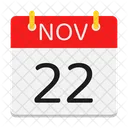 Novembro Calendario Data Ícone