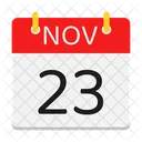 Novembro Calendario Data Ícone