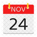 Novembro Calendario Data Ícone