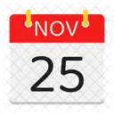 Novembro Calendario Data Ícone