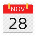 Novembro Calendario Data Ícone