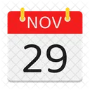 Novembro Calendario Data Ícone