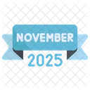 Novembro 2025 Calendario Ícone