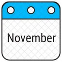 Novembro Calendario Data Icon