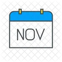 Novembro Calendario Data Ícone