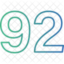 Noventa Y Dos Numeros Numerico Icono