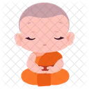 Novice monk meditating  Icon