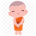 Novice monk smiling  Icon