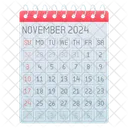 Noviembre Nov Calendario Icon