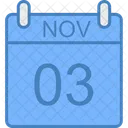 Noviembre Dia Calendario Icono