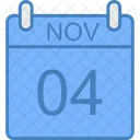 Noviembre Dia Calendario Icono