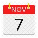 Noviembre Calendario Fecha Icon