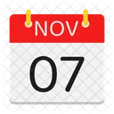 Noviembre Calendario Fecha Icon