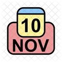 Noviembre Calendario Fecha Icono