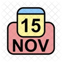 Noviembre Calendario Fecha Icono