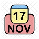 Noviembre Calendario Fecha Icono