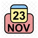 Noviembre Calendario Fecha Icono