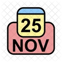 Noviembre Calendario Fecha Icono