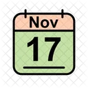 Noviembre Calendario Fecha Icono