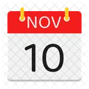 Noviembre Calendario Fecha Icon