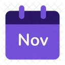 November Calendar Date Icon