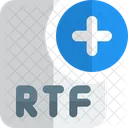 Novo Arquivo Rtf Arquivo Rtf Adicionar Arquivo Rtf Icon