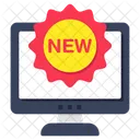 Novo Emblema Nova Etiqueta Novo Emblema Ícone