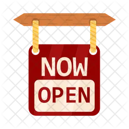 Now open sign  Icon