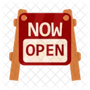Now open sign  Icon