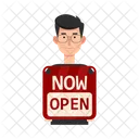 Now open sign  아이콘