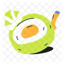 Noix Verte Noix Non Mure Fruit Sec Icône