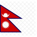 Np Nepal Banderas Iso Icono