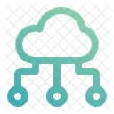 Nuage Informatique En Nuage Technologie Icône