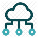 Nuage Informatique En Nuage Technologie Icône