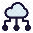 Nuage Informatique En Nuage Technologie Icône