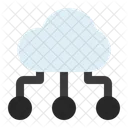 Nuage Informatique En Nuage Technologie Icône