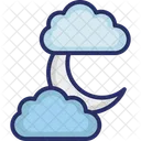 Nuage Croissant Lune Icon