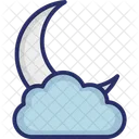 Nuage Croissant Lune Icon