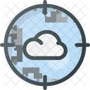 Cloud Informatique Cible Icône