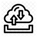 Nuage Avec Fleche De Telechargement Stockage En Nuage Sauvegarde Icône